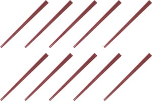 fukui craft chopsticks, sps resin chopsticks, made in japan, dishwasher safe, noodle chopsticks, brown, 8.9 inches (22.5 cm), 10 pairs