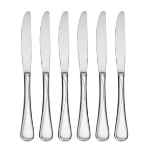 oneida flight stainless steel 18/10 dinner knives (dinner knives, set of 6)