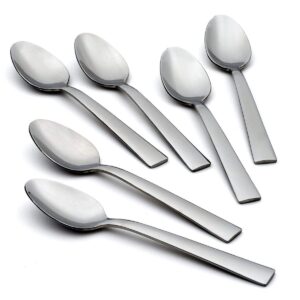 oneida oversized madison avenue everyday flatware teaspoons, set of 6, 18/0 stainless steel, silverware set