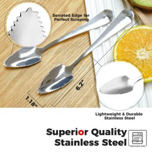 Better Houseware Grapefruit Spoon and Knife Set - Stainless Steel Knife w/Nylon Handle, Serrated Edge, Dishwasher Safe | Kitchen Utensils