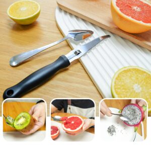 Better Houseware Grapefruit Spoon and Knife Set - Stainless Steel Knife w/Nylon Handle, Serrated Edge, Dishwasher Safe | Kitchen Utensils