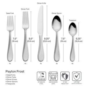 Pfaltzgraff Payton Frost 18.0 Stainless Steel 20 Piece Set, Service For 4