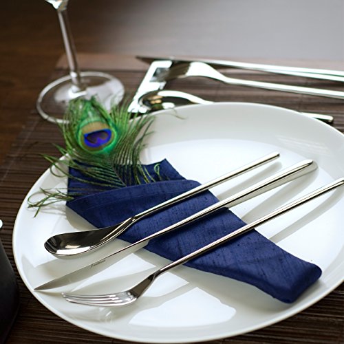 Fortessa Dragonfly 18/10 Stainless Steel Flatware 5 Piece Place Setting