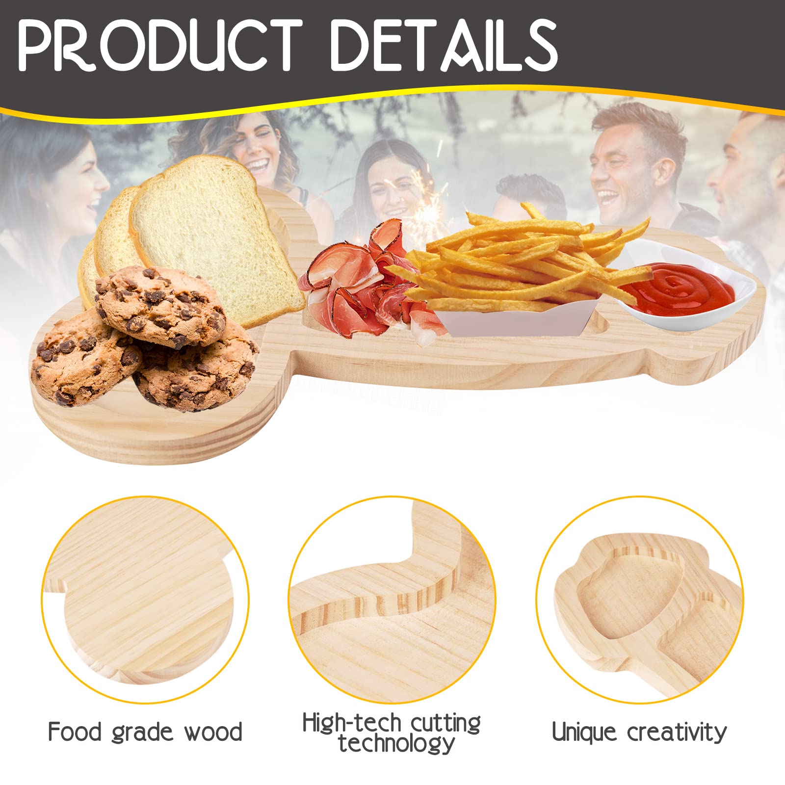 Star Yueda Large Charcuterie Board, Wood Funny Aperitif Board Cheese Board Food Platter for Housewarming Gifts, Bachelorette Party, Engagement Party, Gag Gift(16 * 10 * 0.59 inch)