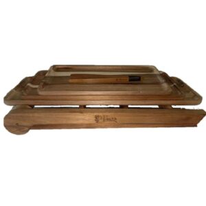 Paos- 3 Tier Acacia Wood Charcuterie Boards, serving tray, cheese board set, large charcuterie board set, house warming gifts new home, wedding registry items, housewarming gift wooden tray, wood tray