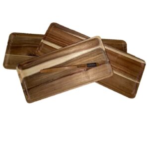 Paos- 3 Tier Acacia Wood Charcuterie Boards, serving tray, cheese board set, large charcuterie board set, house warming gifts new home, wedding registry items, housewarming gift wooden tray, wood tray