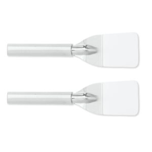 rada mini dessert server 7-1/2 inch stainless steel small spatula with aluminum, pack of 2