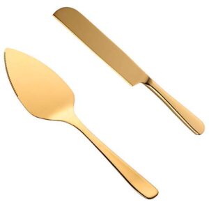 buyer star cake shovel knife sets, 304 stainless steel gold spatula baking tool cake shovel for pie/pizza/cheese