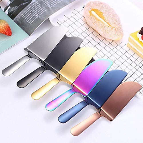 MBBITL Cake Server Pie Pizza Cutter Stainless Steel Spatula - Rainbow