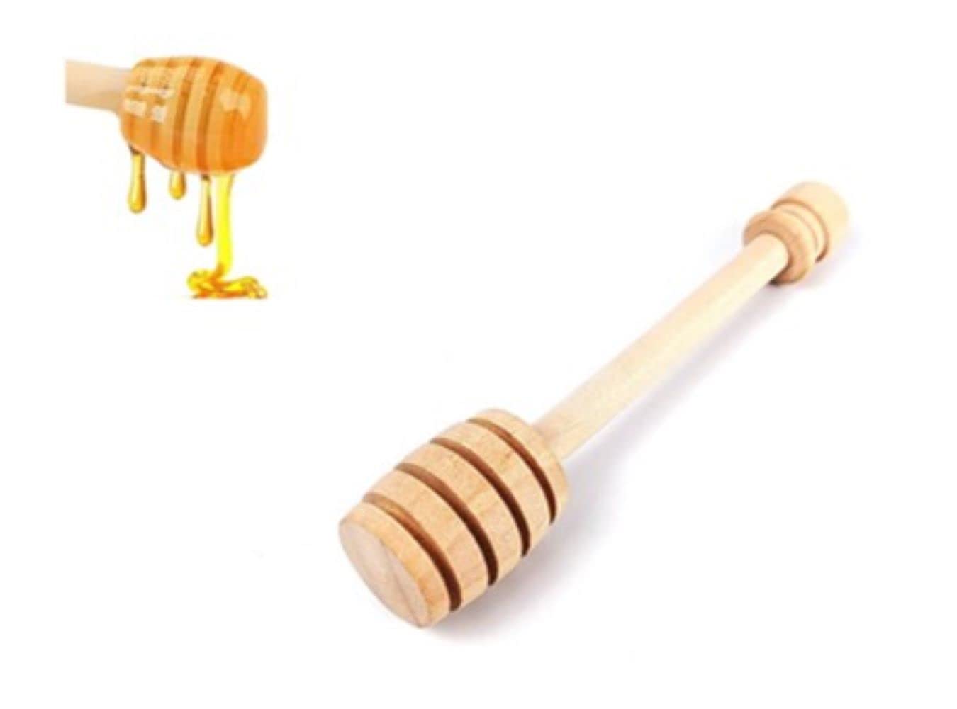 Birdielux Honey Dipper Stick Wooden Honey Mixing Stirrer Honey Spoon Honey Dispenser Cucharón de Miel Wedding Party Favor Gifts