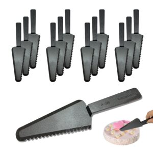 50pcs plastic pie server spatula,10in disposable plastic cake cutter utensil,serrated pie cutter for cutting dessert wedding pie knife