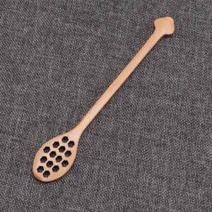 Honey Dipper Home Kitchen Stirrer Long Handle Wooden Drizzler Saver Spoon(Heart)