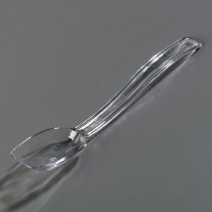 Carlisle FoodService Products Plastic Solid Spoon, 9 Inches, Clear