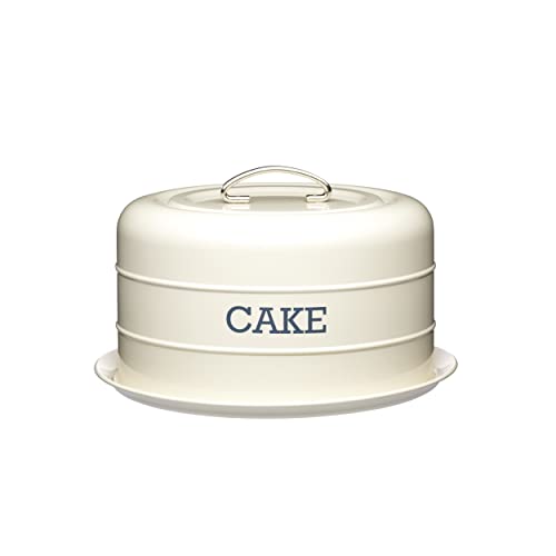 KitchenCraft Cake tin Living Nostalgia with lid 28,5x18cm, 28.5 x 18 cm, Antique Cream