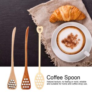 3Pcs Bionic Wood Honey Dipper 7" Mixing Spoon Sets with Long Handle Reusable Drinks Stirring Rod for Coffee Milk and Tea