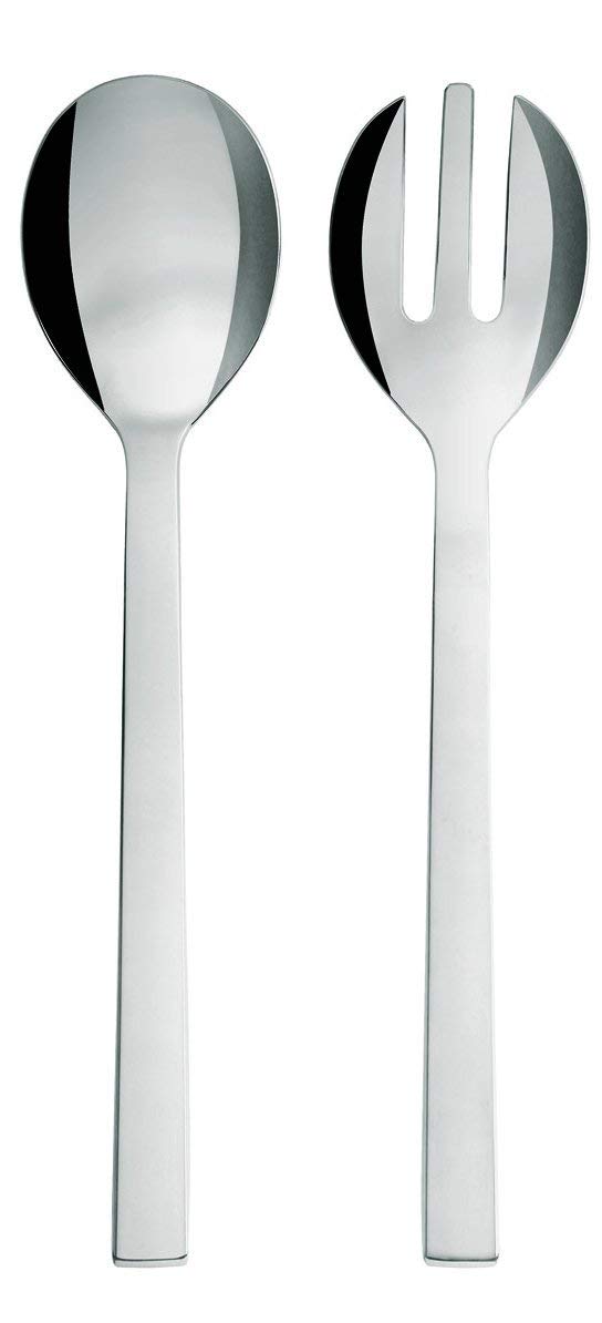 Alessi Santiago Salad Set, 8 x 29.5 x 5 cm, Silver