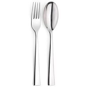 thomas p501348 2-piece kitchen dining serving cutlery set, stainless steel, includes large fork and spoon, easy grip handles, ideal for serving salad, pasta, vegetables, sharing dishes