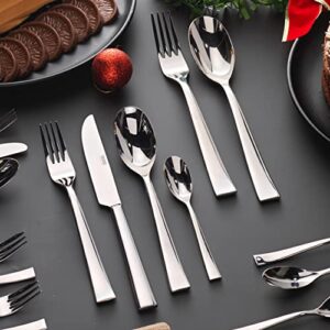 Thomas P501348 2-Piece Kitchen Dining Serving Cutlery Set, Stainless Steel, Includes Large Fork and Spoon, Easy Grip Handles, Ideal for Serving Salad, Pasta, Vegetables, Sharing Dishes