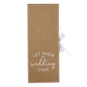 Santa Barbara Design Studio Stainless Steel Wedding Cake Server Set Cardboard Book Gift Set, 2-Pieces, Let Them Eat Cake Set