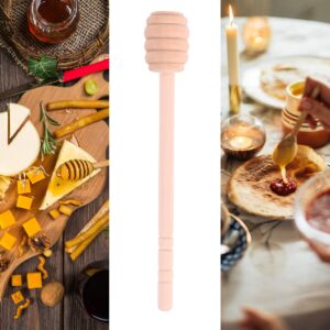 DOITOOL 12Pcs bee stick honey server honey scoop chocolate stirrers honey twirler honey chocolate stirring spoons honey stirring rod honey ladle teaspoon Wooden portable to rotate