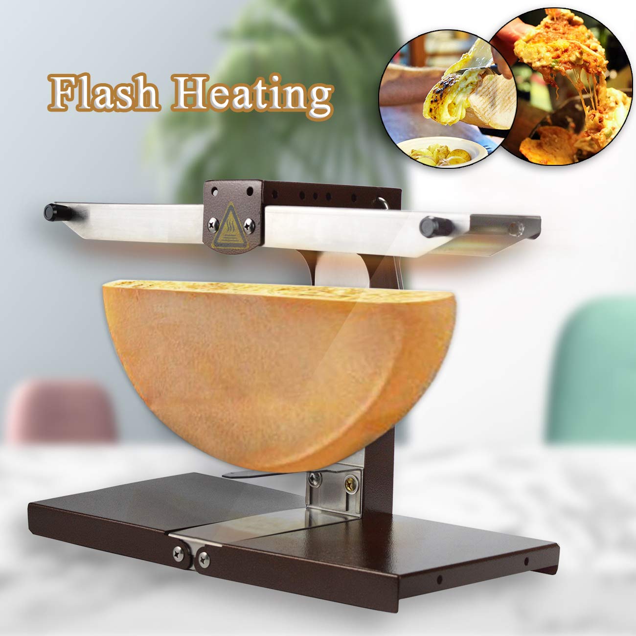 Li Bai Raclette Cheese Melter Commercial Electric Cheese Machine Multi-Function Angle Adjustable 900 Watt Rapid Heating(1000A)