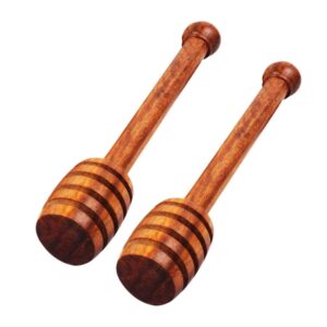 batra associates s.b.arts 6 inch wooden syrup dippers-honeycomb sticks perfect for drizzling honey-maple syrup-chocolate-caramel honey spoons