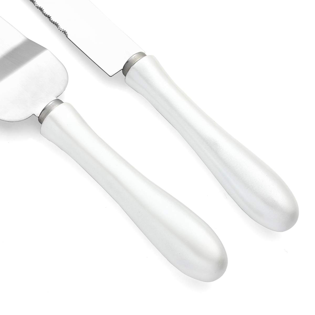 Pearl White Cake Kinfe and Server Pie Pastry Serving Set