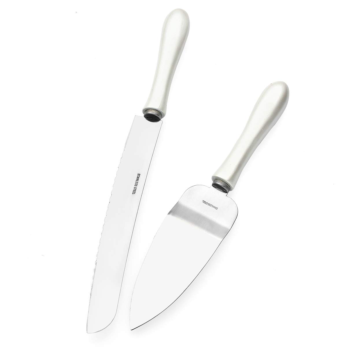 Pearl White Cake Kinfe and Server Pie Pastry Serving Set