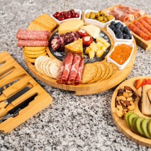 Blueberry USA Charcuterie Boards Set: Bamboo Cheese Board and Knife Set, Gifts for Women, Housewarming Gifts, New Home Gifts, Unique Gifts for Her, Anniversary & Wedding Gifts for Couples