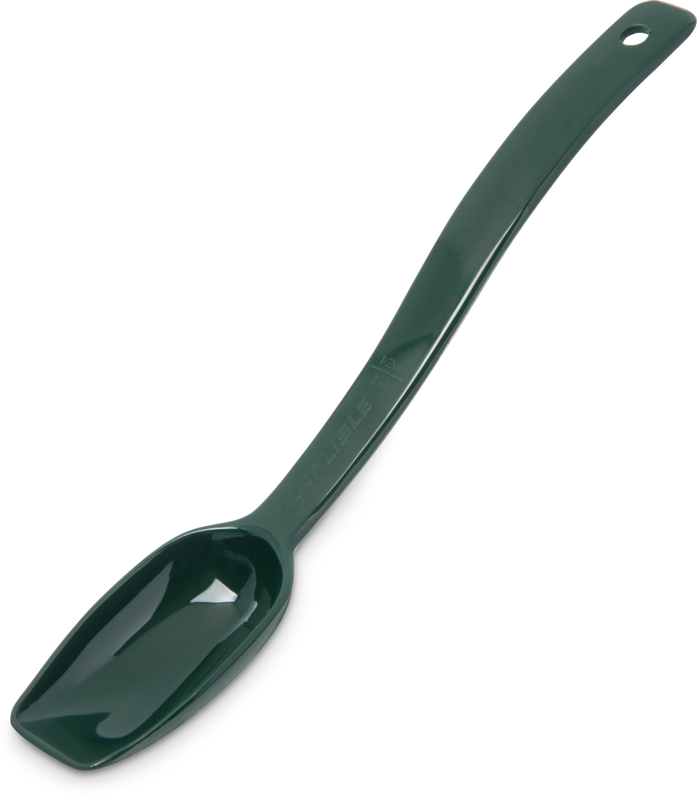 Carlisle FoodService Products Plastic Solid Spoon, 9 Inches, Green