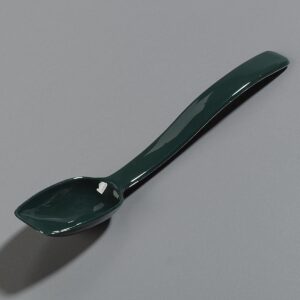 Carlisle FoodService Products Plastic Solid Spoon, 9 Inches, Green