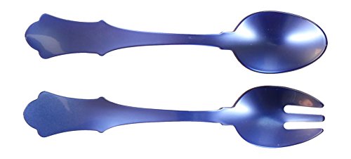 Sabre Paris Old Fashion Salad Servers, Lapis Blue