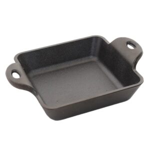 lodge cast iron 10 ounce square mini server, set of 4