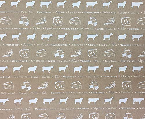 Disposable Cheese Board Paper, SET of 10, Cheeses and Animals on Beige Background, Perfect Cheese Board Accessories for Meat and Cheese Boards, Travel, Weddings