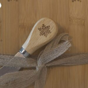 Christmas Tree Charcuterie Board Set with Cheese Knife Cutting Board Made From Natural Sustainably Sourced Bamboo