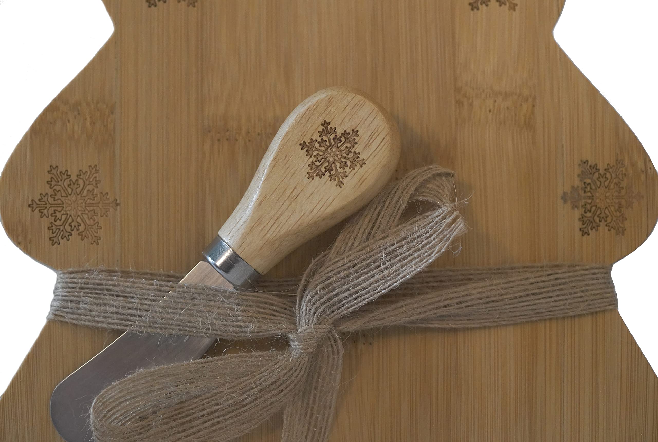 Christmas Tree Charcuterie Board Set with Cheese Knife Cutting Board Made From Natural Sustainably Sourced Bamboo