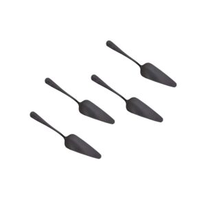 stainless steel pie cake server with mirror finished 4pcs (black)