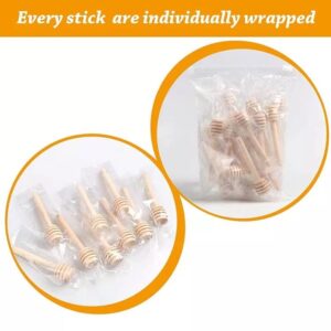 24 Pcs Honey Dipper Sticks, 3 inch Mini Wooden Honeycomb Stick (24 PCS)