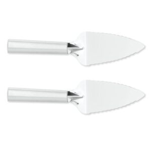 rada serrated pie server stainless steel with aluminum made in the usa, 9-1/4 inches, pack of 2