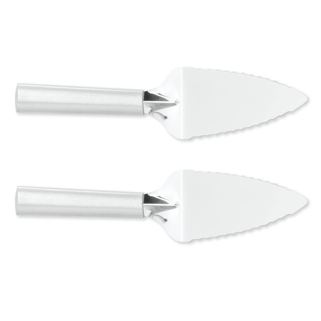 RADA Serrated Pie Server Stainless Steel With Aluminum Made in the USA, 9-1/4 Inches, Pack of 2