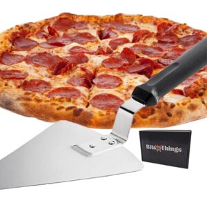 Bits N Things 13.25" Extra Large Pizza/Pie/Cake Server with Black Offset Handle - Pack of 1