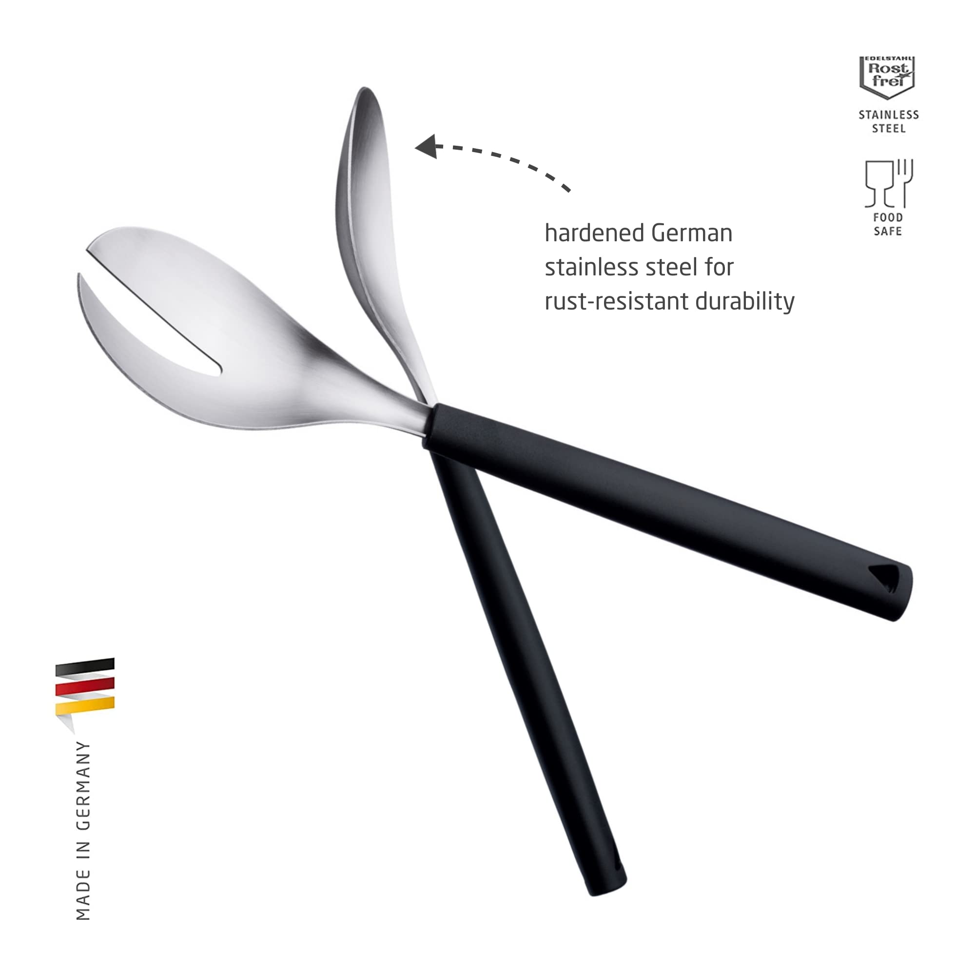 triangle 2-Piece Salad Servers Set - Ideal for Turning, Tossing, Flipping & Serving - Lightweight Handles - Dishwasher Safe