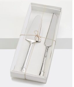 giftcraft 094543 cake server, set of 2, stainless steel