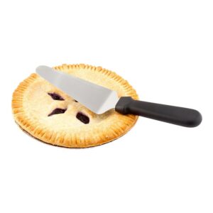 restaurantware met lux 10.5 inch x 2.3 inch pie spatula 1 dishwasher-safe pizza server - plastic handle corrosion-resistant black stainless steel pie server for evenly slicing cake pie or pizza