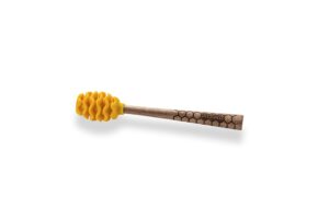 prepara wooden and silicone honey dippers, yellow