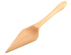 american made natural hard maple wood pie server, 12.75"