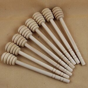Pack of 50 Pieces 6 Inch Wood Honey Dipper tick Spoon Dip Drizzler Server for Honey Jar Dispense Drizzle Honey New