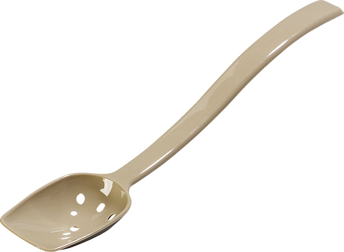 CFS 447106 Perforated Buffet / Salad Serving Spoon, 0.8 oz, Beige