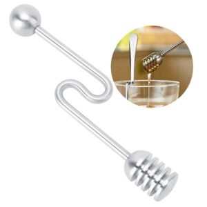 Honey Spoon - Household 304 Stainless Steel Honey Stirrer Dessert Honey Spoon Stirrer Mixing Stick Kitchen Cooking Tools