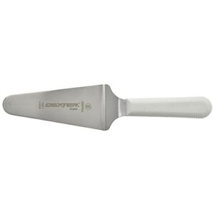 dexter stainless steel pie server with white polypropylene handle - 4 1/2"l x 2 1/4"w blade